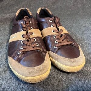 Men's Ecco 'Biom Hybrid' Brown Leather / Suede Golf Shoes Size US 9.5 EUR 43